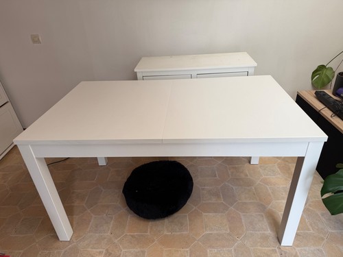 Table blanche cuisine salle - de, cuisine/salle